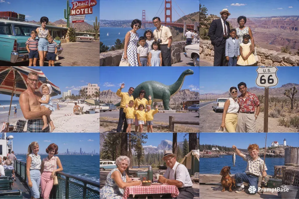 60s Family Vacation Slide Photos