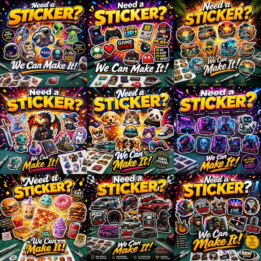 Sticker Promo Explosion Designs