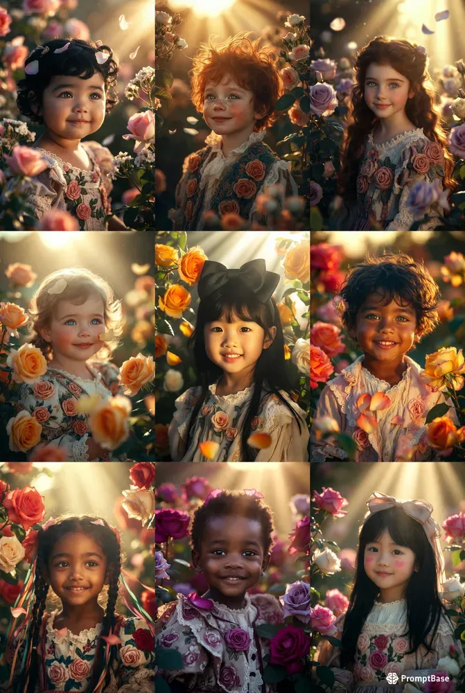 Ethereal Victorian Rose Children