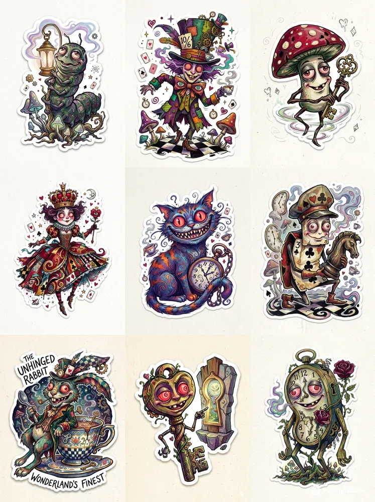 Psychedelic Wonderland Stickers