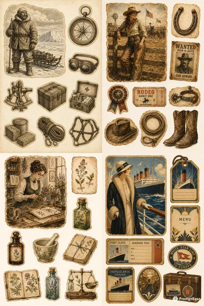 Vintage Ephemera Sheet Generator