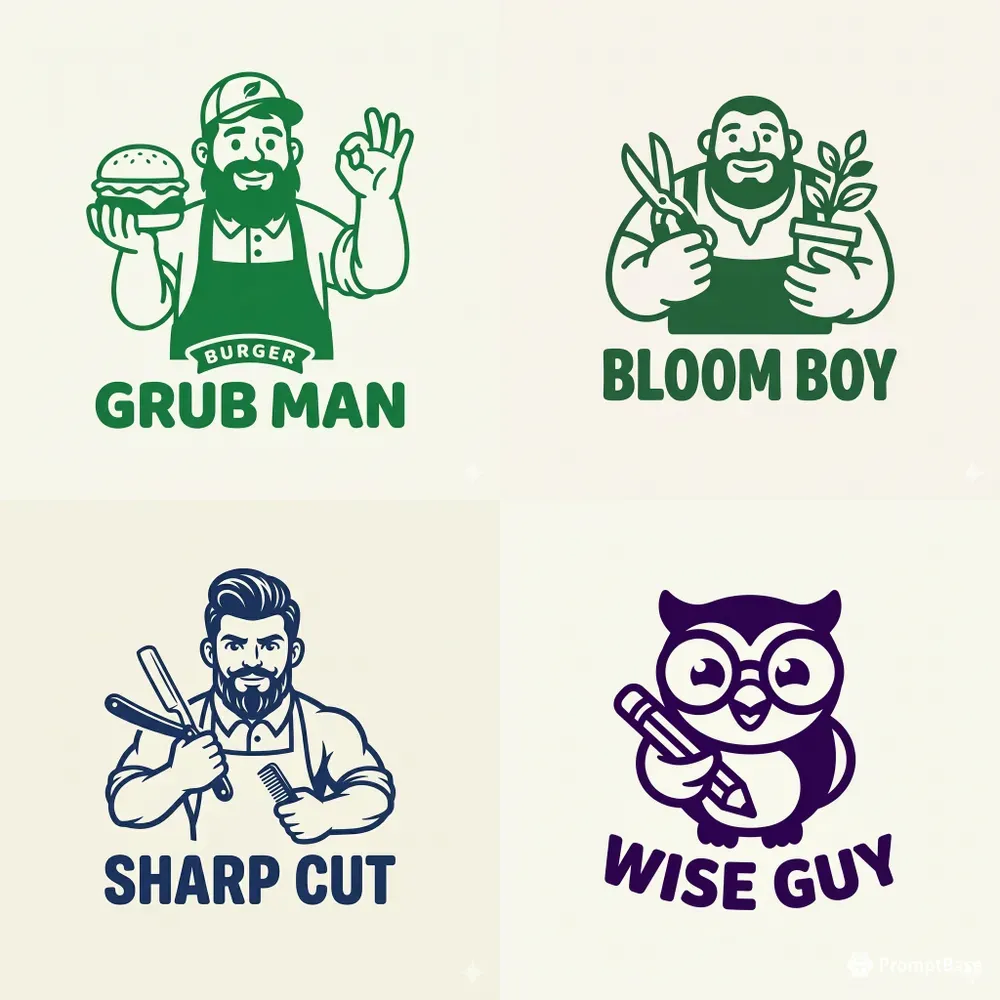 Clean Branding Mascot Logos