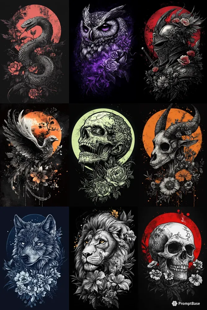 Dark Fantasy Tshirt Illustrations