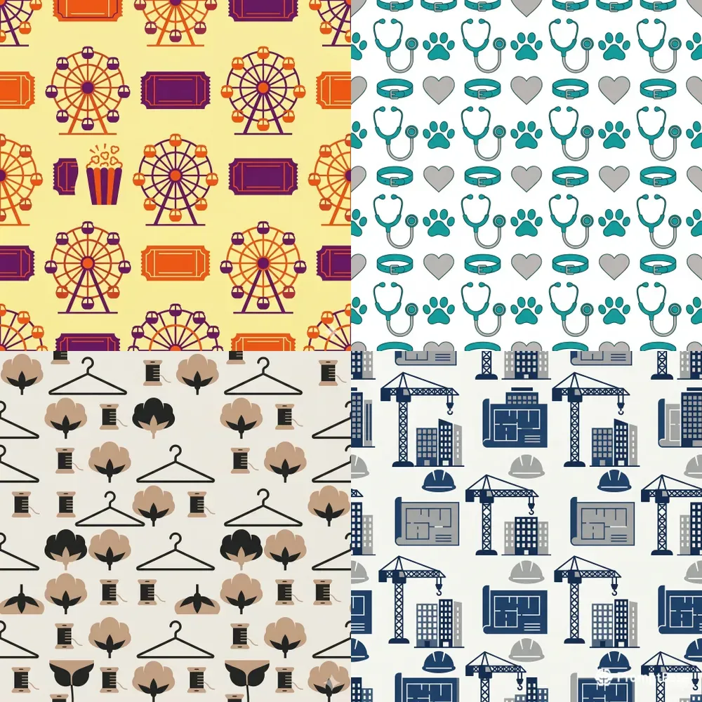 Minimalist Seamless Vector Patterns