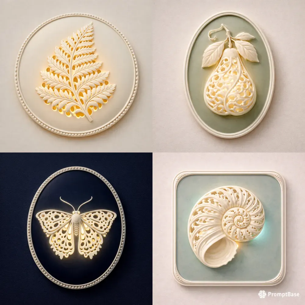 Backlit Porcelain Fretwork Medallions