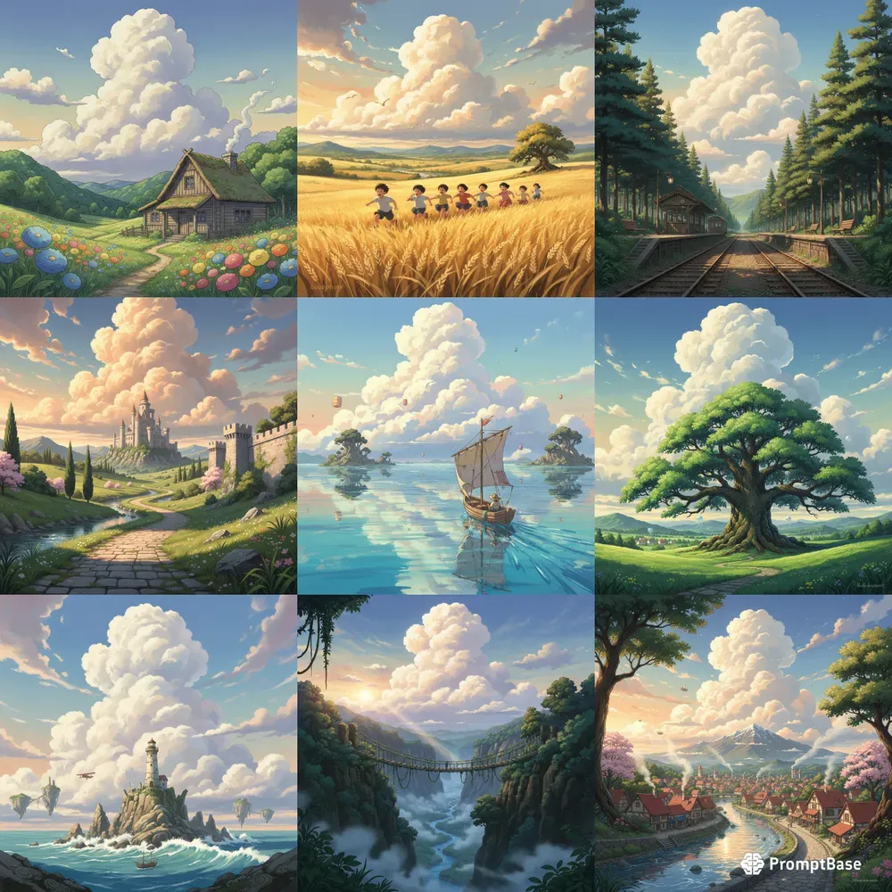 Ghibli Inspired Anime Landscapes