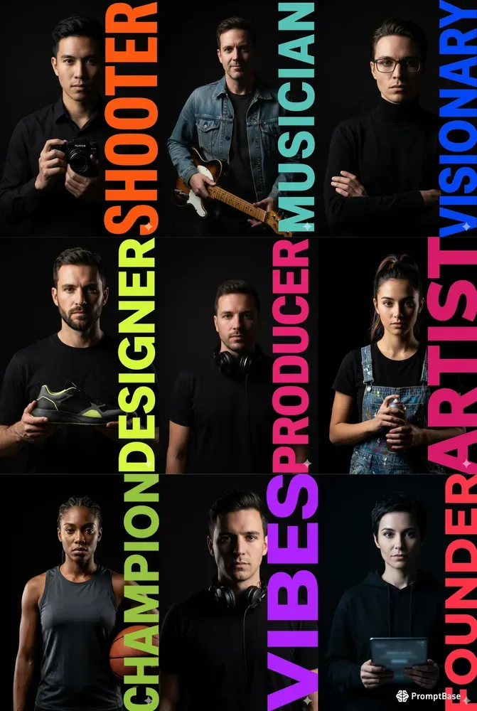 Bold Typography Portraits