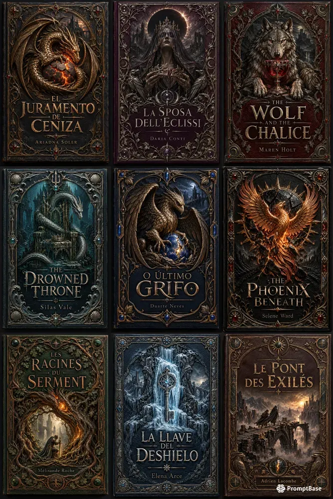 Cinematic Dark Fantasy Book Covers
