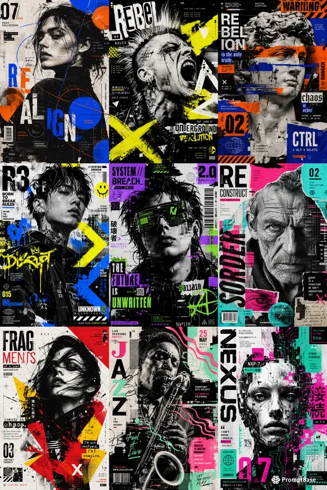Postmodern Grunge Poster Art