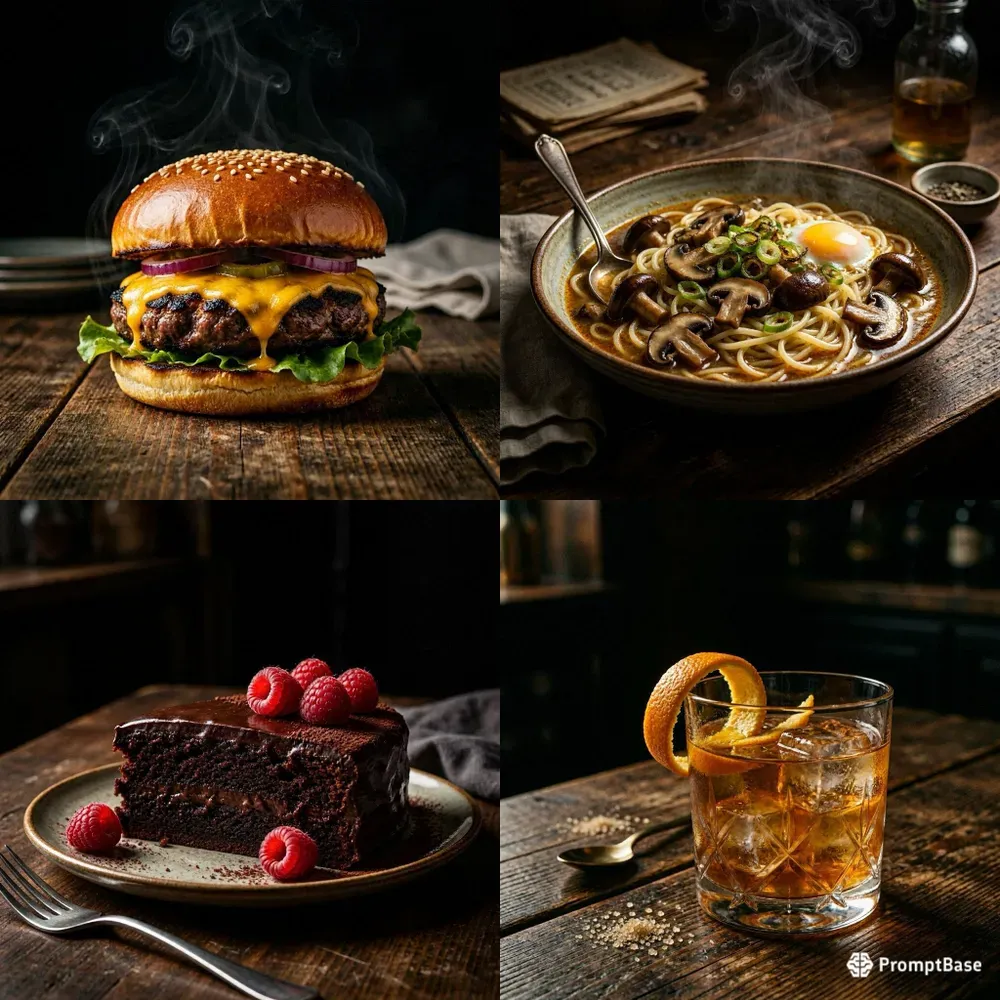 Dark Moody Cinematic Food Photography