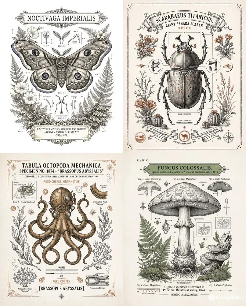 Vintage Natural History Tshirt Art