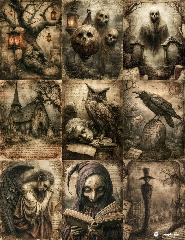 Dual Cemetery Tales Digital Pages