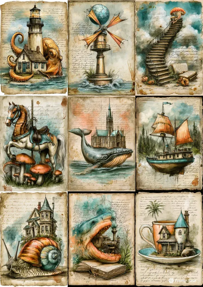 Whimsical Vintage Fantasy Ephemera