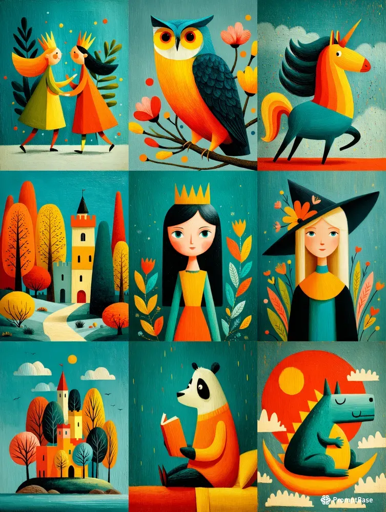 Whimsical Storybook For Kids Paintings
