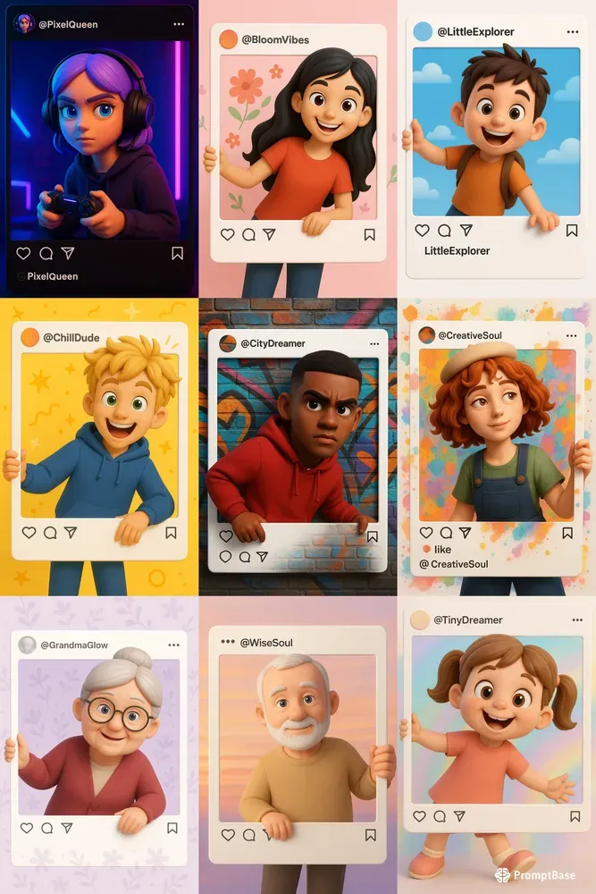 3D Social Profile Portraits