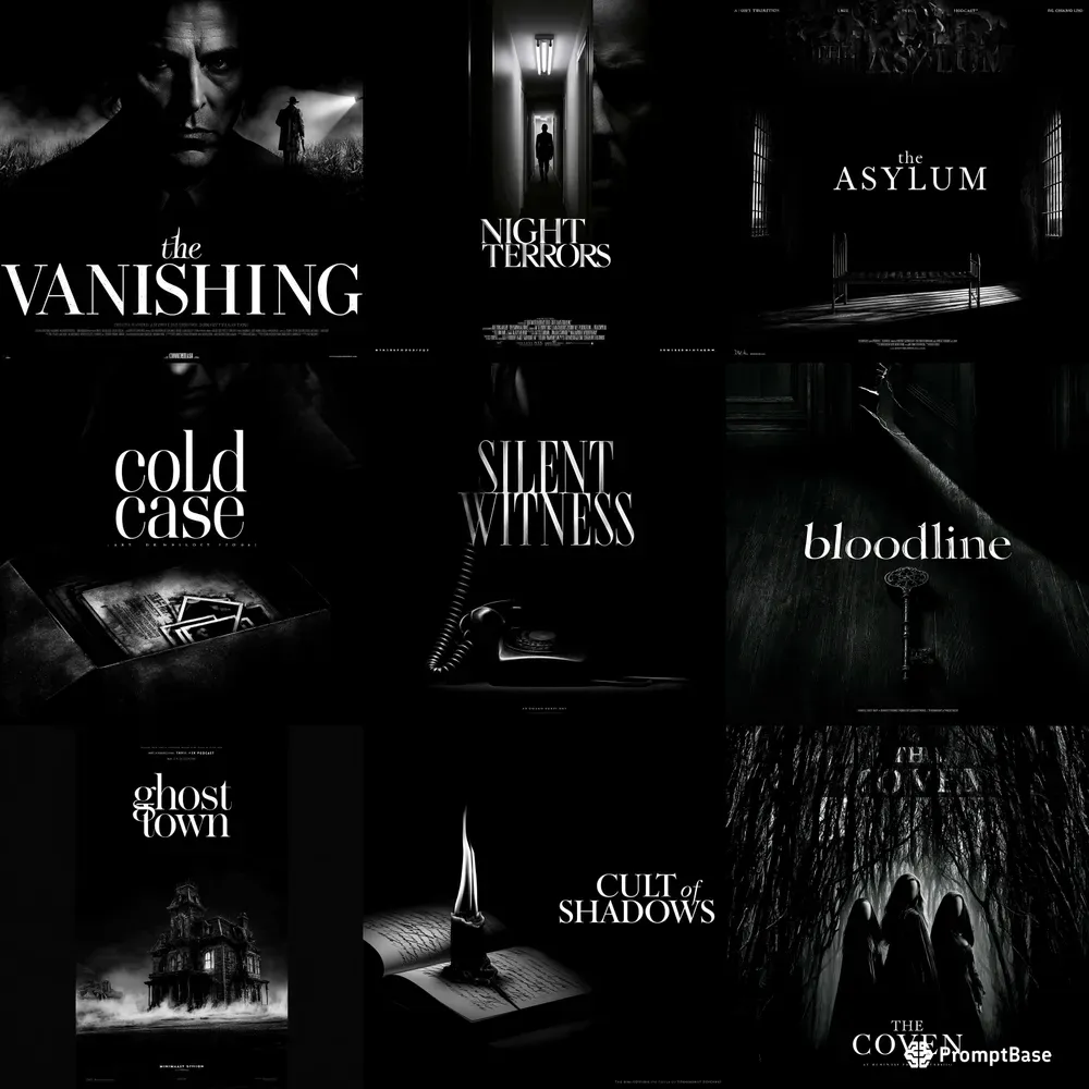 Dark Cinematic Podcast Covers