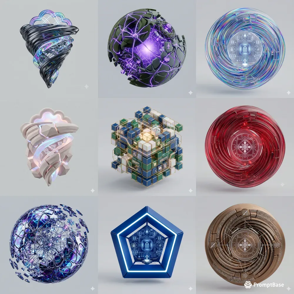 3D Surreal Abstract Branding Assets