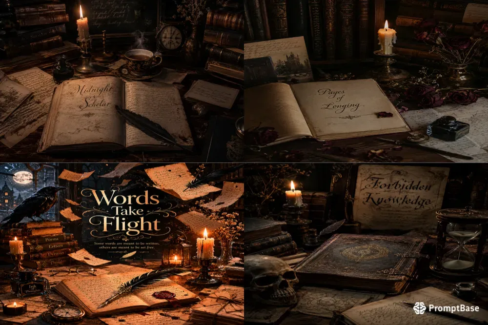 Candlelit Desk Scenes