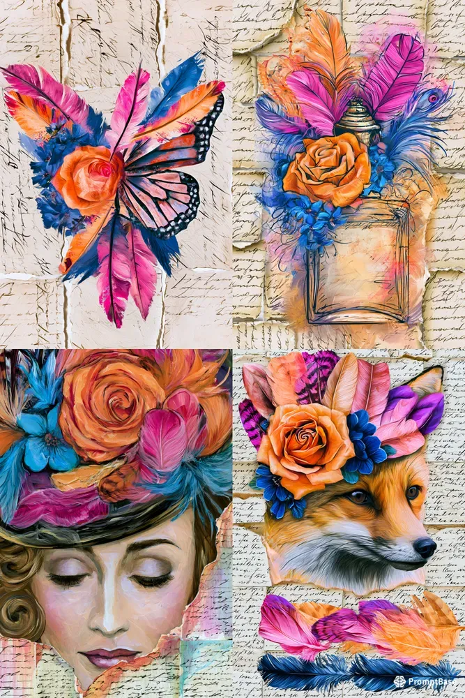 Vintage Mixed Media Journal Pages