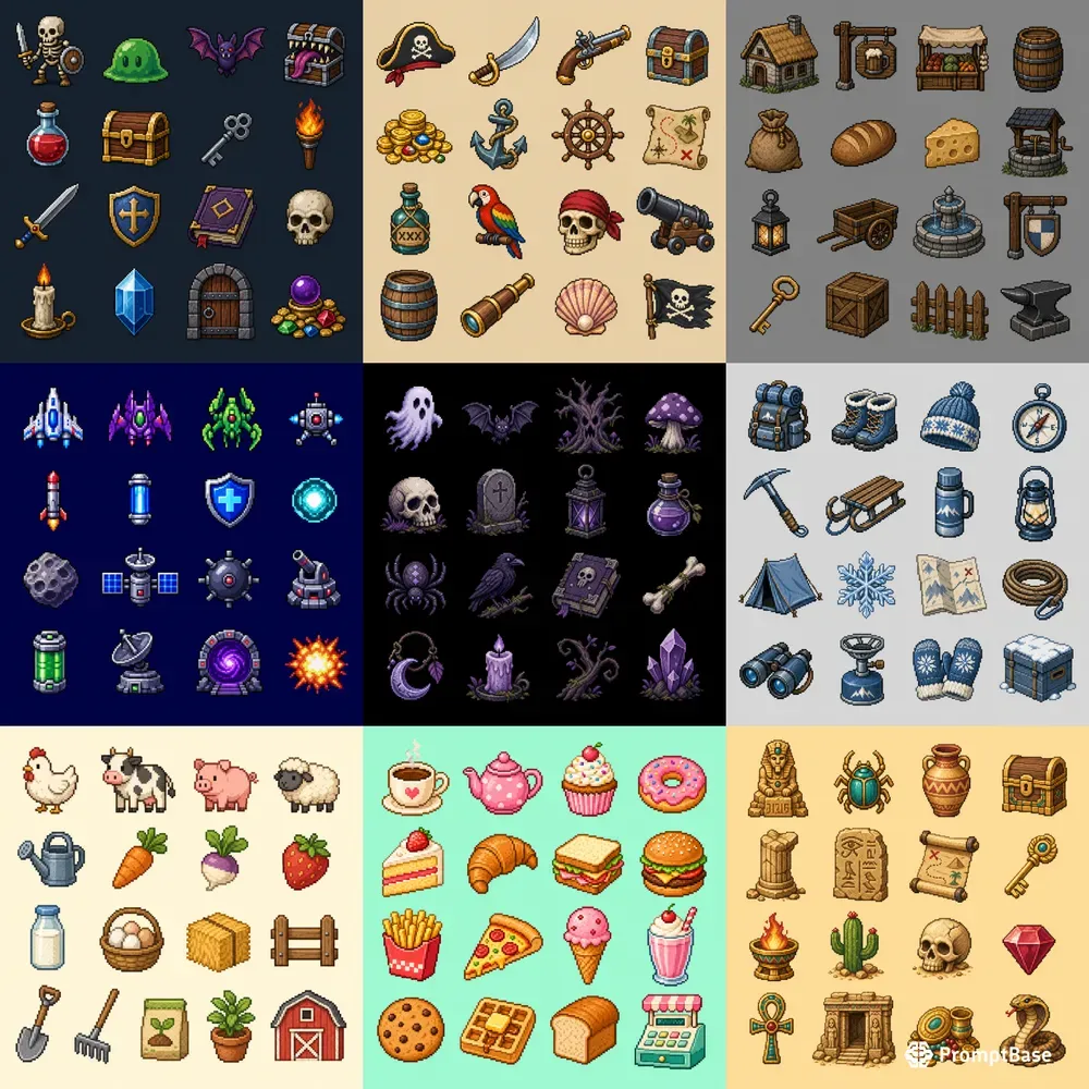 Retro Pixel Art Sprite Sheets