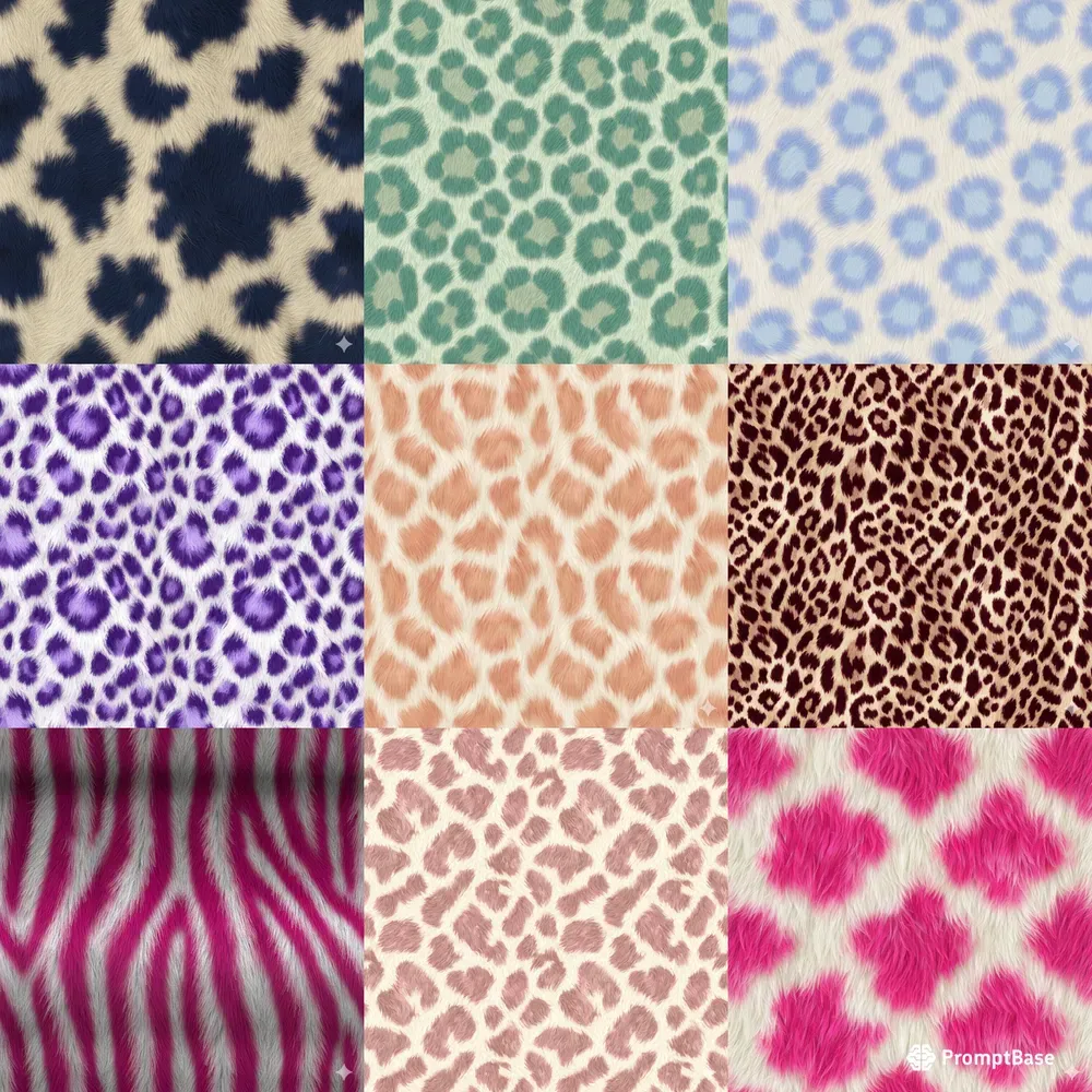 Seamless Fur Animal Print Textures