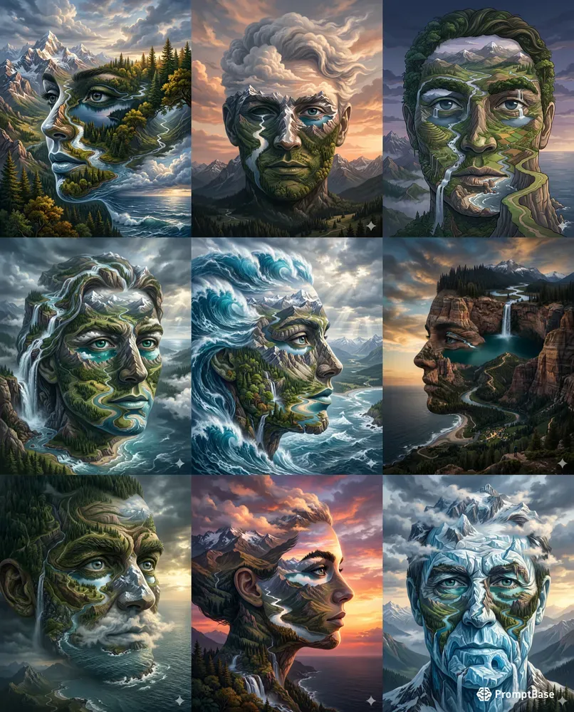 Enchanting Nature Face Formations