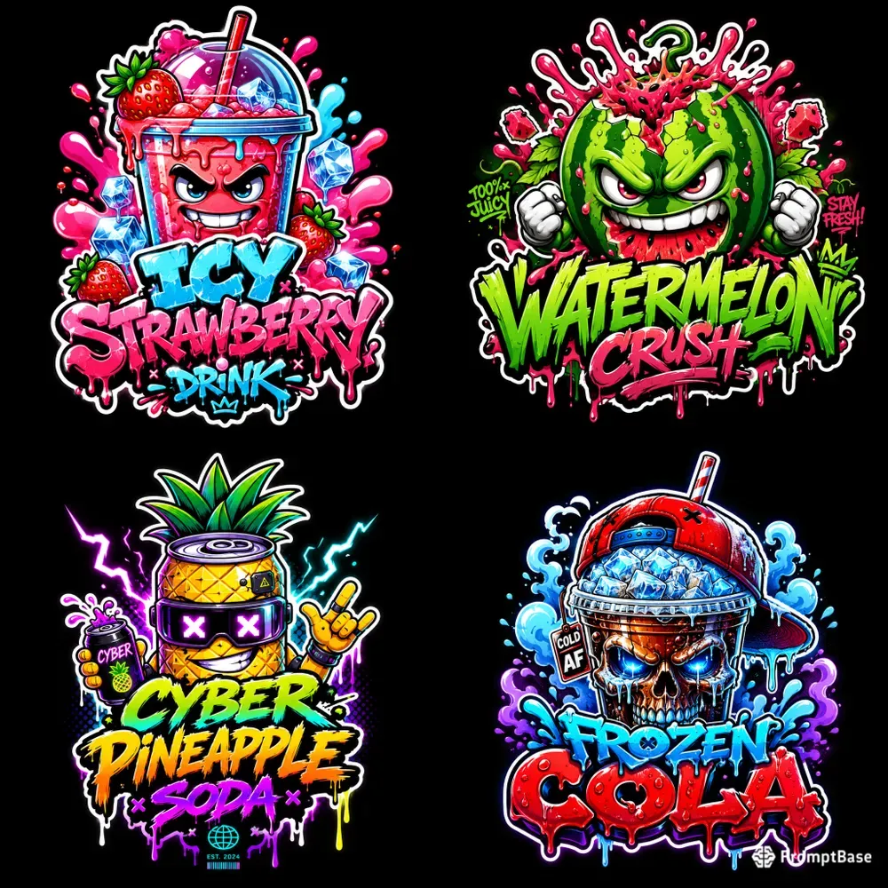 Urban Drip Mascot Logos Packs