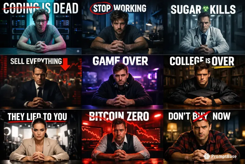 Viral Dark Mood YouTube Thumbnails