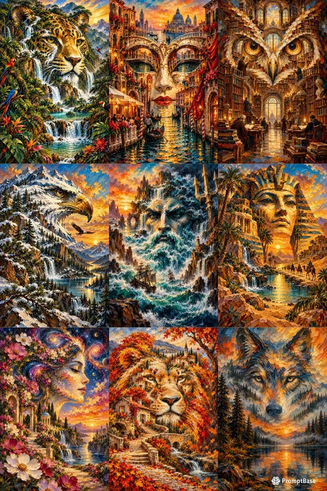 Optical Illusion Oil Paintings