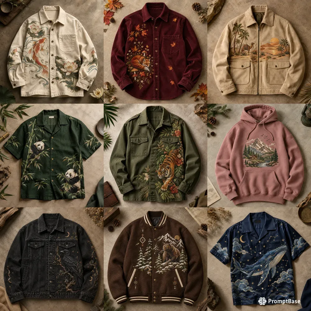 Premium Embroidered Character Shirts