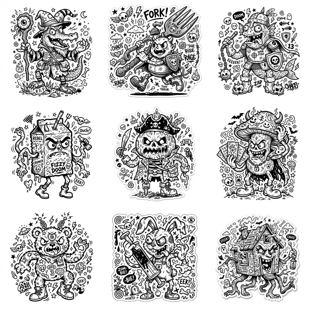 Creepy Cute Doodle Monsters