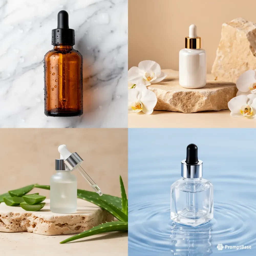 Luxury Skincare Serum Product Photography