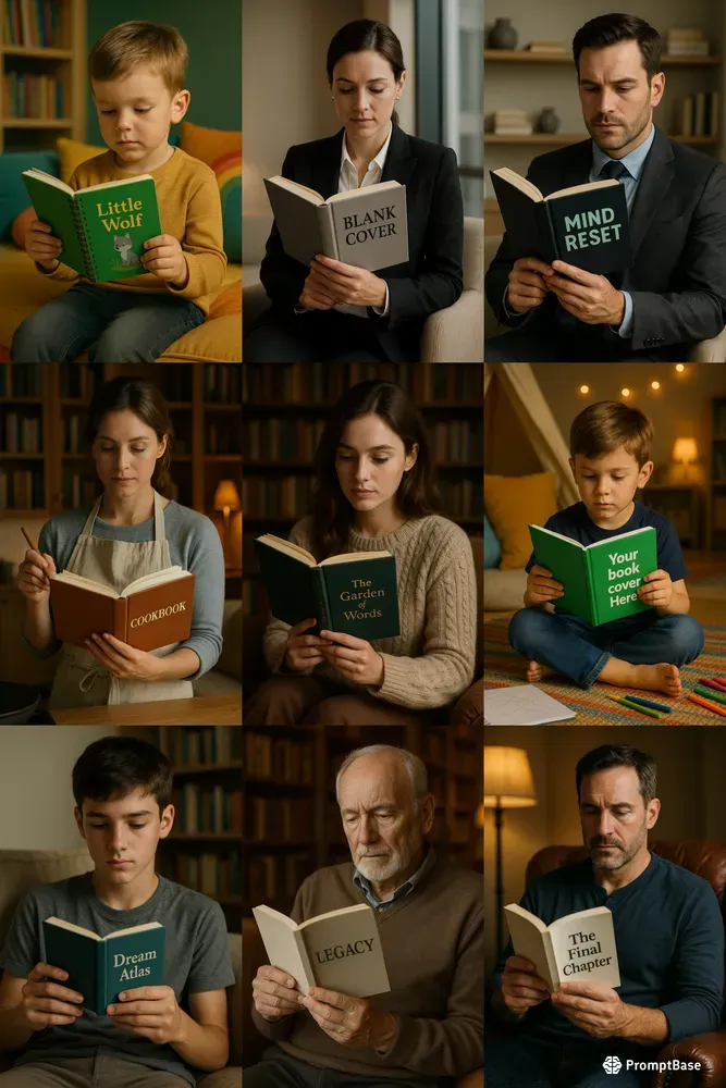 Book Mockup Readers Ultrarealistic
