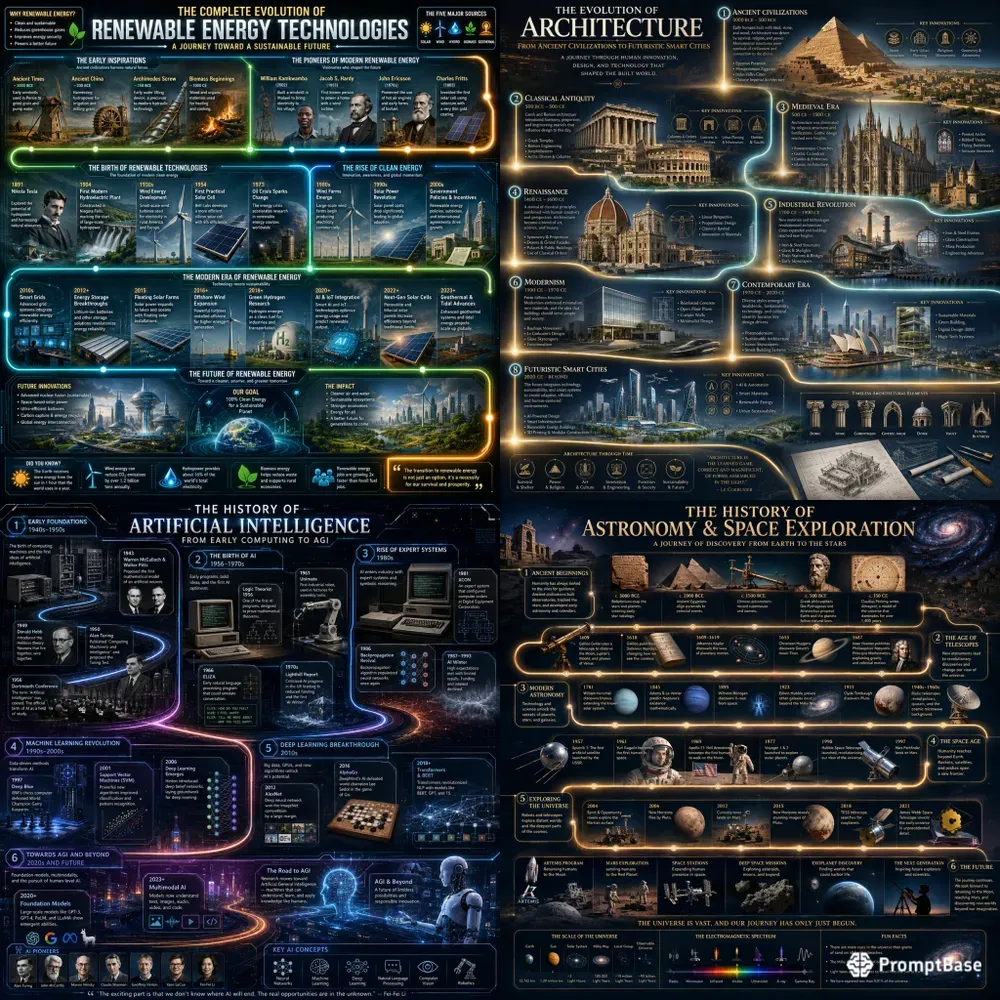 Evolution Timeline Infographics