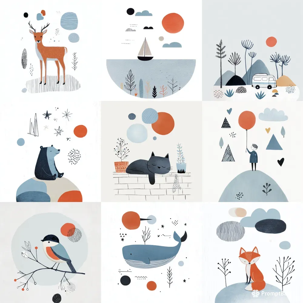 Soft Minimal Storybook Illustrations