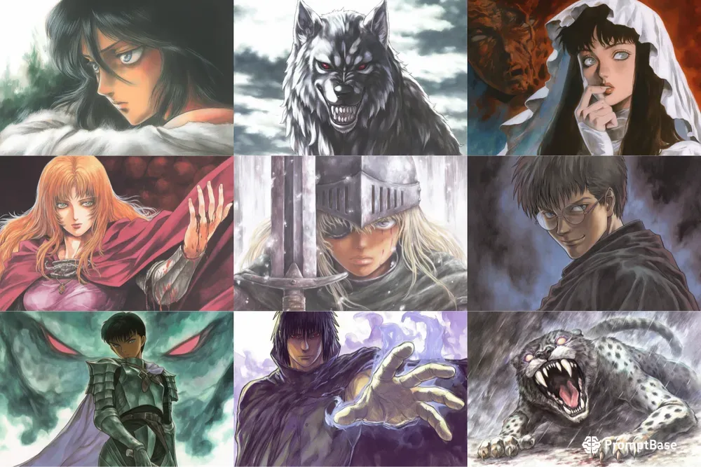 Kentaro Miura Style Colored Manga Art