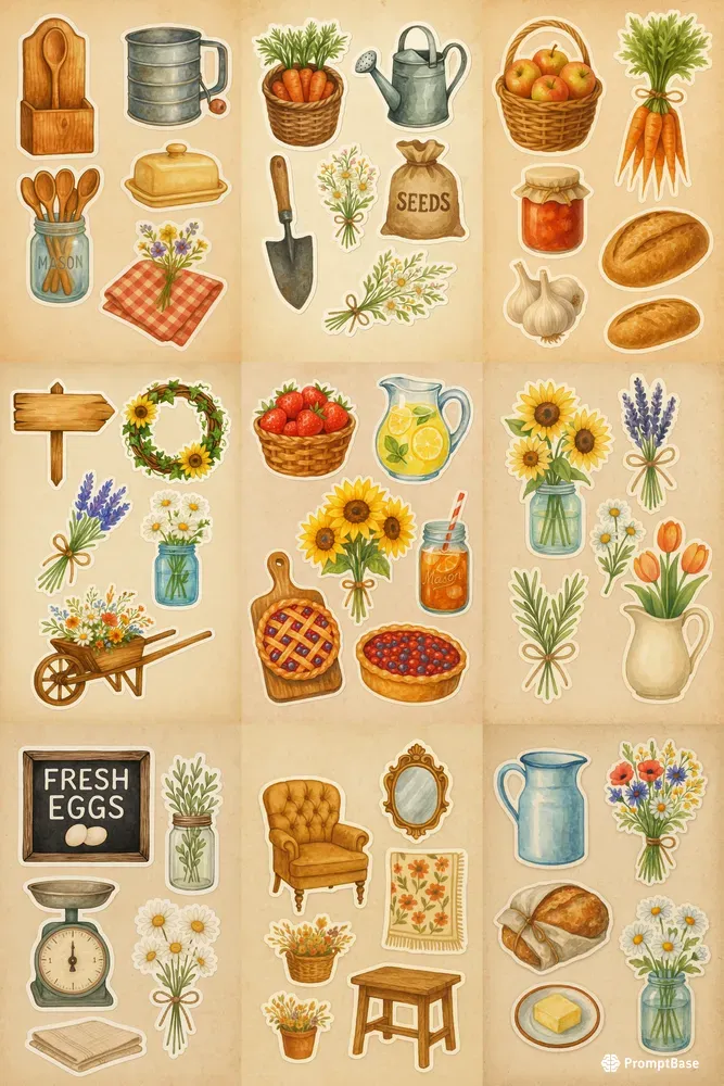 Rustic Farmhouse Junk Journal Kits