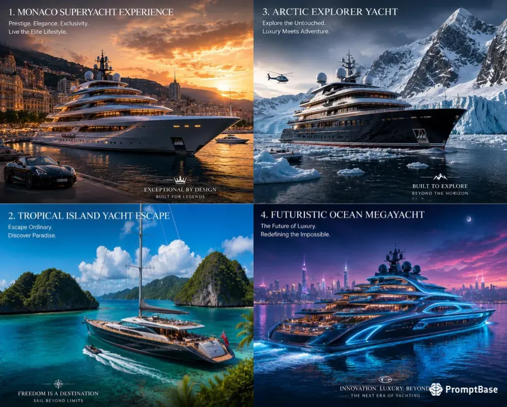 Cinematic Luxury Yacht Advertisements