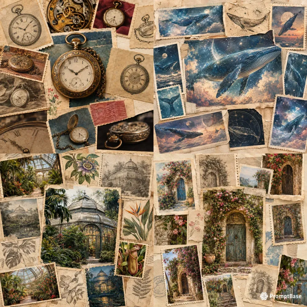 Vintage Archival Collages