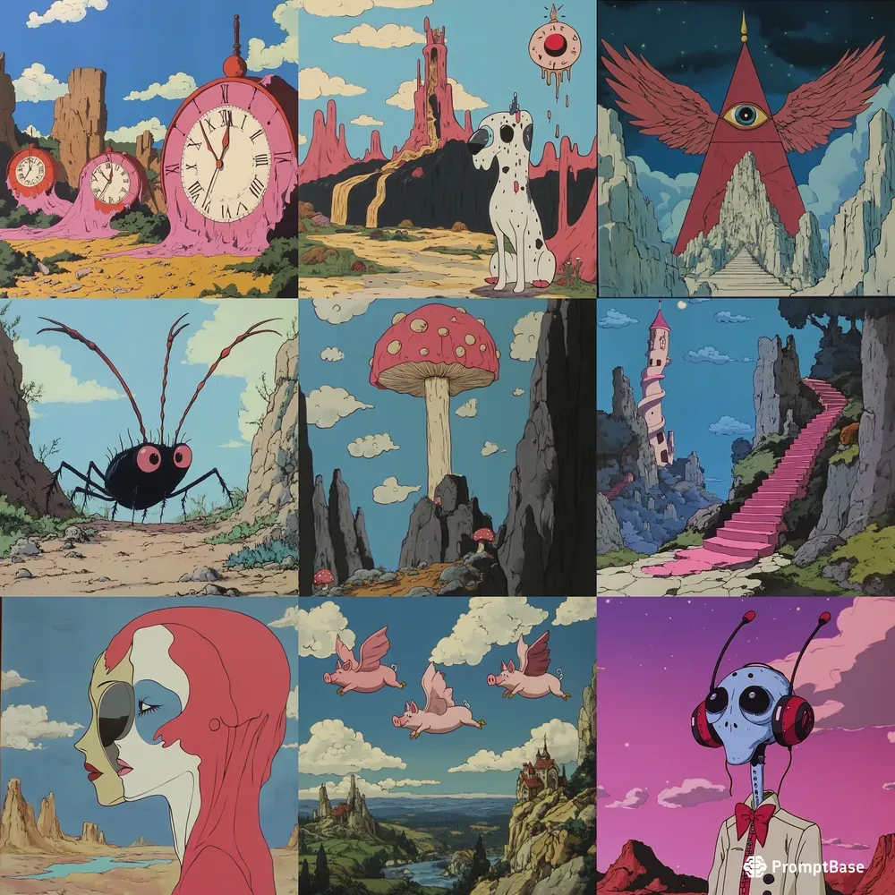 Surrealist Time Distortion Art