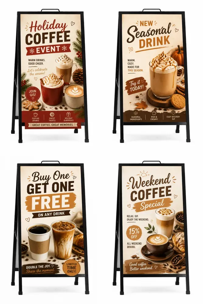 Coffee Shop Promotional Standees