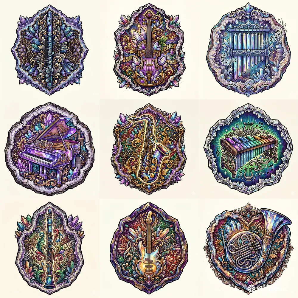 Crystal Instrument Emblems