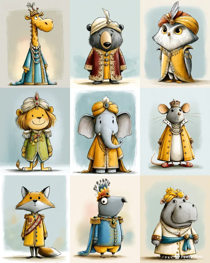 Royal Storybook Character Illustrations
