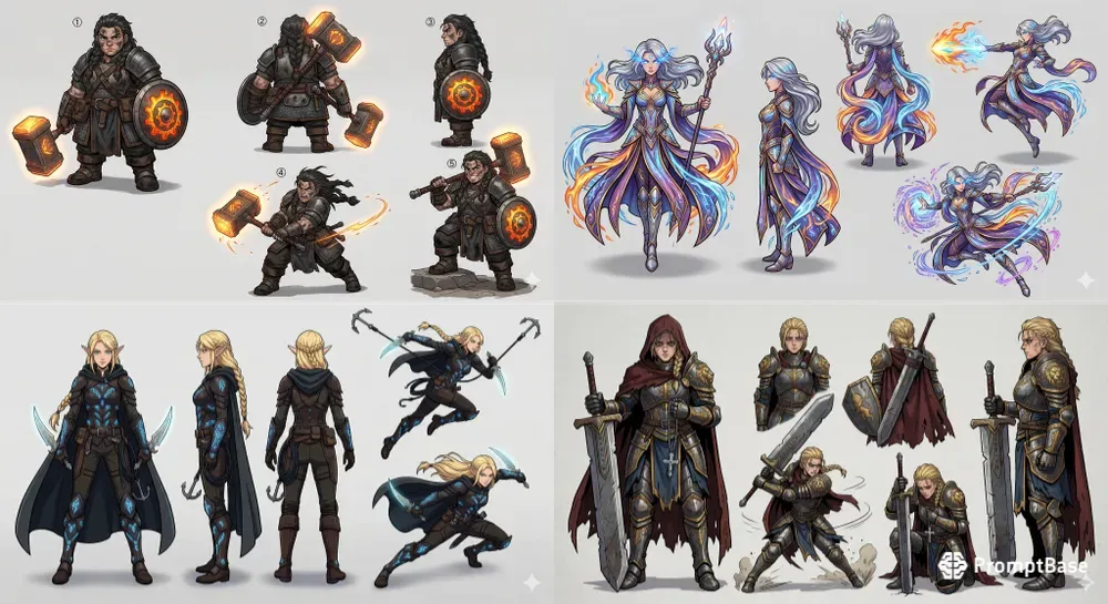 Multiview Fantasy Concept Art