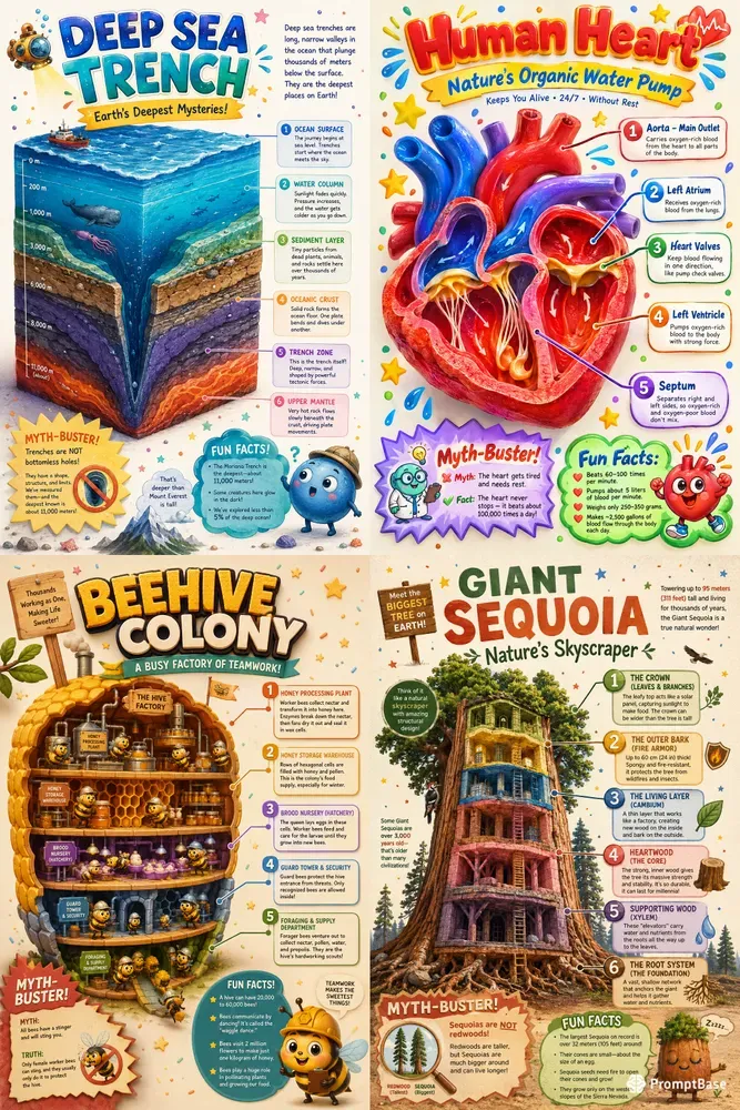 Whimsical Educational Infographic Posters