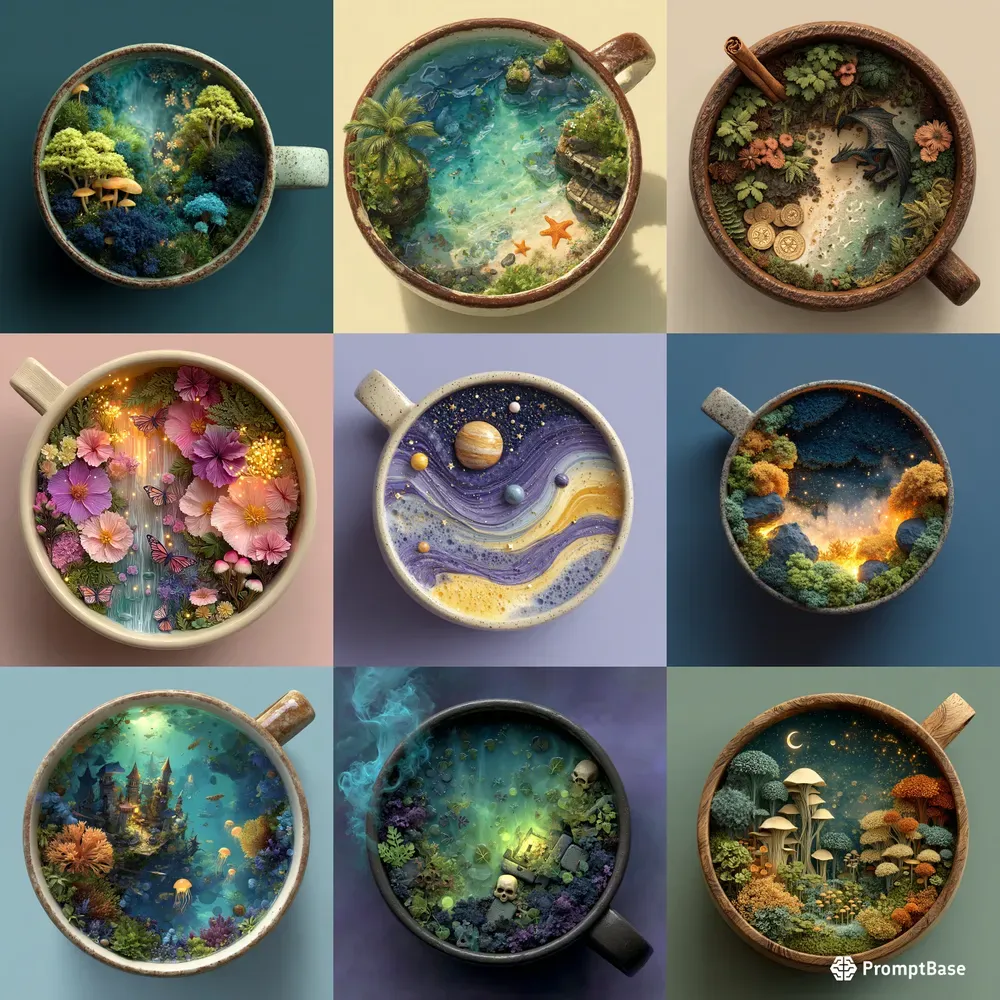 Fantasy Realms In Cups