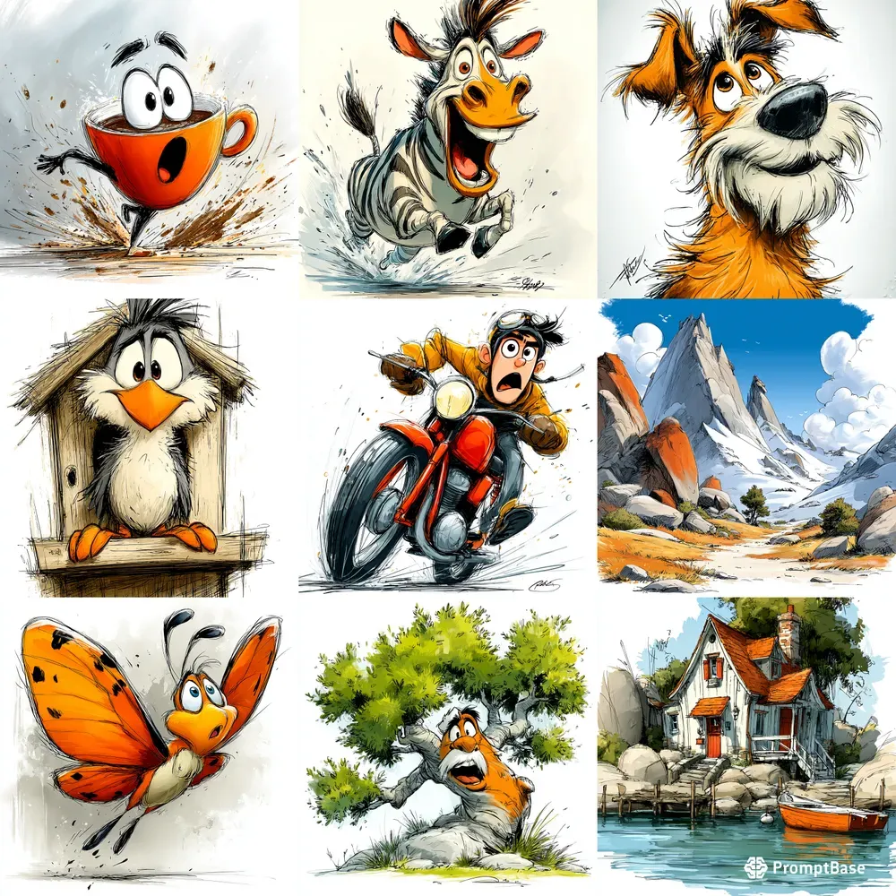 Sketch Cartoon Animated Expressive Inks