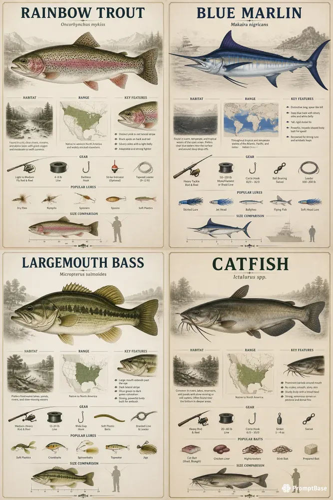 Game Fish Infographic Poster Generator