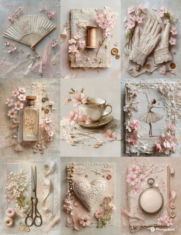 Mothers Day Vintage Lace Junk Journals