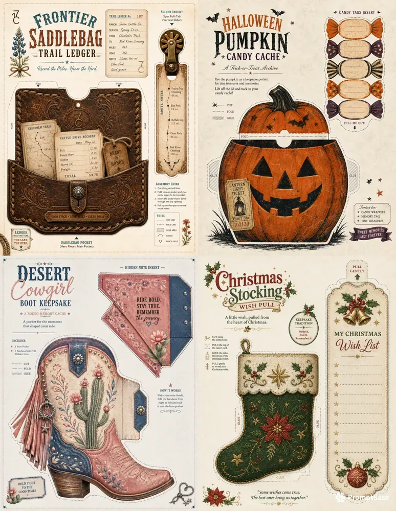 Western Hidden Journaling Cards